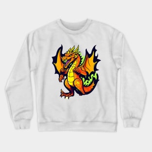 Cartoon fire dragon Crewneck Sweatshirt